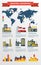 Modern industrial flat infographic background.