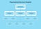 Modern infographic for company organizational structure - blue version