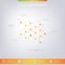 Modern infographic network template with place for