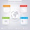 Modern infographic network template with place for