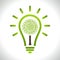 Modern infographic template. Light bulb with Green