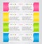 Modern infographics colorful design template with shadow