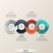 Modern infographics options banner with 4-part arrow process.