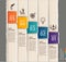 Modern infographics template torn paper style.