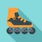 Modern inline skates icon, flat style