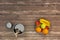 Modern interior of living room with fruit set and pot. Comfort space in hotel.