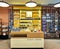 Modern interior of premium niche perfume Acqua di Parma boutique