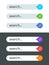 Modern internet color search bars vector templates for website
