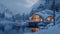 Modern Interpretation, Luxurious Igloo Resort with Transparent Walls, Offering a Panoramic View of the Winter Wilderness