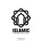Modern islamic logo design template concept