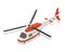 Modern Isometric Helicopter Air Transportation Illustration