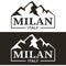 Modern Italy Milan website banner art. Travel guide cover city vector illustration