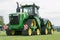 Modern John Deere tractor parked at a show