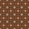 Modern Kawung batik flower motif with simple brown color design