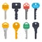 Modern keys, house door lock or car keys