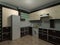 Modern Kitchen interior render