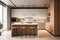Modern kitchen luxury wooden. Generate Ai