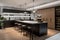 modern kitchen with sleek, minimalistic design and clean lines for sushi bar