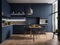 Modern kitchen space. Modern kitchen design luxury wood material, stainless steel appliances, elegant decor
