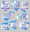 Modern labels badges and tags vector illustration