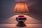 a modern lamp on a solid color background. ai generative
