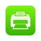 Modern laser printer icon digital green