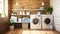 Modern Laundry Room with Stylish Organization
