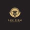 Modern Law Firm Logo design inspiration - pillar and feather vector