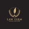 Modern Law Firm Logo Inspiration with feather pen -  clean and clever logo vector
