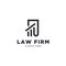 Modern law firm pillar logo template