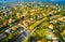 Modern Layout Suburban Neighborhood outside Austin Texas Aerial View