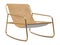 Modern Leather gold frame rocking chair. 3d render