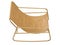 Modern Leather gold frame rocking chair. 3d render