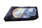 Modern Led Auto Headlights, Brake Rare Headlamps Flat Style Vector Illustration on White Background