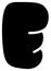 Modern letter E logo. Sweet sky english hand drawn isolated bold alphabet. Handwriting display font. Uppercase letter