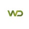 Modern letter WD logo style