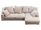 Modern light beige chaise lounge fabric sofa. 3d render