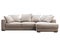 Modern light beige chaise lounge fabric sofa. 3d render