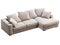 Modern light beige chaise lounge fabric sofa. 3d render