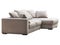 Modern light beige chaise lounge fabric sofa. 3d render