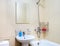 Modern light bright bathroom interior