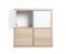 Modern light wooden cabinet on white. Furniture for wardrobe room