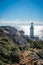 Modern lighthouse at the most southern point of greek mainland