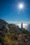 Modern lighthouse at the most southern point of greek mainland