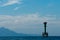 A modern lighthouse is one of infrastructure for supporting traffic in the port, Dili Timor leste