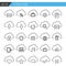 Modern line cloud icons set. Premium quality isolated vector.