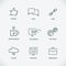 Modern line SEO icons, set of seo service symbols