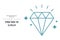 Modern linear diamond icon design. Vector sign template