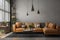 Modern Living Room with Industrial Chic in a Loft Environment.