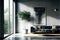 Modern living room interior design and concrete texture wall background,hyperrealism, photorealism, photorealistic